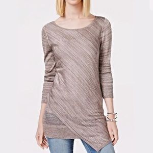 Asymmetrical Metallic Detail Top Party Shirt